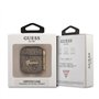 Guess GUA24GSMW Housse pour AirPods Marron 4G Script Metal Collection
