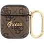 Guess GUA24GSMW Housse pour AirPods Marron 4G Script Metal Collection