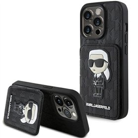 CG MOBILE Karl Lagerfeld Saffiano Coque Rigide avec Fente pour Carte pour iPhone 15 Pro Max