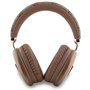 CG Mobile Guess Casque sans Fil en Cuir PU avec Logo Triangle 4G Marron