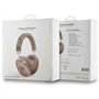 CG Mobile Guess Casque sans Fil en Cuir PU avec Logo Triangle 4G Marron