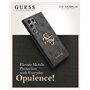 Guess GUHCS24L4GMGGR Coque Rigide pour S24 Ultra S928 Noir 4G Big Metal Logo