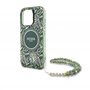 CG MOBILE Guess GUHMP16LHCPOFPA Coque pour iPhone 16 Pro 6,3" Vert Coque Rigide IML Fleurs Allover Electro avec Sangle Perle