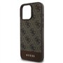 CG MOBILE Guess Coque Rigide en Cuir PU 4G avec Bande inférieure pour iPhone 16 Pro Max, matériau de qualité supérieure, Protect