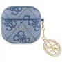 CG Mobile Guess 4G Strass Charm Case pour AirPods 4 (Bleu)