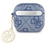 CG Mobile Guess 4G Strass Charm Case pour AirPods 4 (Bleu)