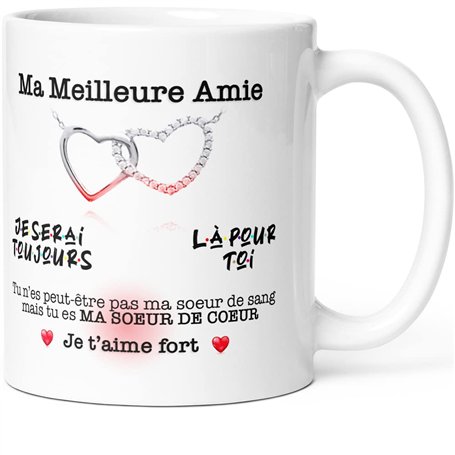 Luigi Collection Mug Copine Meilleure Amie Tasse Message Humour drôle. Idée Cadeau Original Amitié Amoureux Collègue Fille Sœur