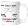 Luigi Collection Mug Copine Meilleure Amie Tasse Message Humour drôle. Idée Cadeau Original Amitié Amoureux Collègue Fille Sœur