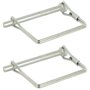 cyclingcolors 2x goupille carrée diamètre 10mm x longueur 90mm rapide acier clip circlip remorque vélo tracteur motoculteur arbr