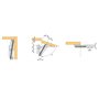 cyclingcolors 2x Charnière ferrure de levage 75° à ressort 140N pour porte pliante acier nickelé à visser Armoire Placard Meuble