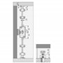 cyclingcolors Kit Fixation Serrure Espagnolette remplacement Meuble Buffet Armoire Crochet Guide Taquet