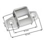 cyclingcolors Guide sangle de volet roulant à galets pour sangle de 15 à 18mm en acier laqué blanc fixation horizontale à visser