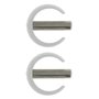 cyclingcolors 2x Clip de fixation avec goupille Ø 4mm pour manivelle volet roulant Ø 13mm extérieur couleur gris Fenêtre Store O