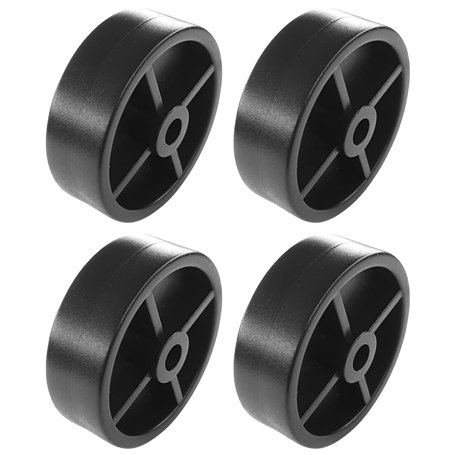 cyclingcolors 4x Roulette plastique rigide noir 45mm universelle galet poulie roue rouleau meuble porte coulissante tiroir lit p