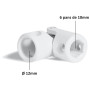 cyclingcolors Grenouillère pour manivelle de volet roulant forme Ø12mm x 6pans de 10mm Joint Cardan Accessoire Liaison Store Fen