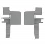 cyclingcolors 2x Tulipe volet roulant modèle Aluréno ZF pour lames de 12 à 15mm PVC gris Entonnoir Rail de guidage Universel Pro