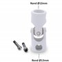 cyclingcolors Grenouillère pour manivelle de volet roulant forme Ø12mm x Ø12mm Joint Cardan Accessoire Liaison Store Fenêtre Bai