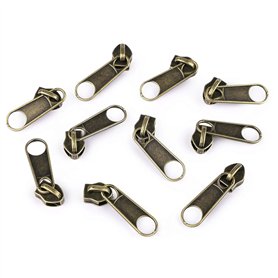 cyclingcolors 10x Curseur N°5 Non Verrouillable pour Fermeture éclair à Glissière Spirale Zipper Tirette Métal idéal Jupe Vêteme