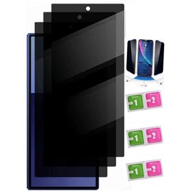 Compatible avec Samsung galaxy A14 5G – Kit complet 3 verres trempés filtre confidentialité 30° | Ultra-résistant et fin
