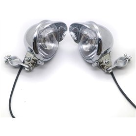 Additionnels Lampes Moto Chrome Passage de Brouillard de Brouillard avec Rouleau de Barre de Garde de la Cage Barre de Montage (
