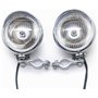 Additionnels Lampes Moto Chrome Passage de Brouillard de Brouillard avec Rouleau de Barre de Garde de la Cage Barre de Montage (