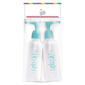 Beauty In the Air - Lot de 2 Flacons Pompe 100 ML - Idéal pour les Voyages - Plastique Transparent et Résistant - Réutilisable