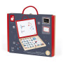 Janod, Essentiel, Mallette de Lettres Cursives 4 en 1 en Bois, Jeu Pédagogique, Apprentissage des Lettres et de la Lecture, 110 