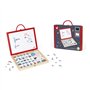 Janod, Essentiel, Mallette de Lettres Cursives 4 en 1 en Bois, Jeu Pédagogique, Apprentissage des Lettres et de la Lecture, 110 