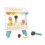 Janod - Stand de Glaces en Bois - 14 Accessoires Magnétiques - Jouet d'Imitation - Jouet en Bois FSC - Dès 3 Ans