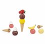 Janod - Stand de Glaces en Bois - 14 Accessoires Magnétiques - Jouet d'Imitation - Jouet en Bois FSC - Dès 3 Ans, J06558