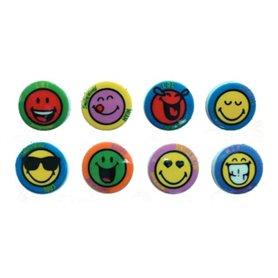 FaisTonGateau - fèves thème Smiley couleurs - Fèves de collection pour galette de rois Epiphanie - 8 fèves multicolores