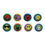 FaisTonGateau - fèves thème Smiley couleurs - Fèves de collection pour galette de rois Epiphanie - 8 fèves multicolores