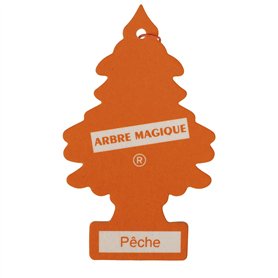 Turbocar - Désodorisant Arbre Magique Voiture - Couleur: Orange - Parfum pêche - Désodorisant Plat à Suspendre - Absorbe Les ode