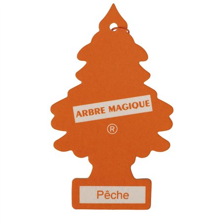 Turbocar - Désodorisant Arbre Magique Voiture - Couleur: Orange - Parfum pêche - Désodorisant Plat à Suspendre - Absorbe Les ode
