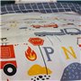 CÔTE DECO Parure de lit imprimée 140x200 cm Enfant réversible- Housse de Couette 140x200 cm + 1 Taie d'oreiller 63x63 cm Motif P