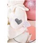 DOUDOU ET COMPAGNIE - Pantin Ours ARGENT avec Doudou Mouchoir - Collection 25 Ans - Doudou Peluche Bébé Doux - Garantie Doudou P