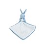 DOUDOU ET COMPAGNIE - Doudou Lapin Bleu avec Boite Cadeau pour Offrir - Doudou Peluche Bébé Ultra Doux avec Mouchoir Blanc à Mot