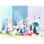 HISTOIRE D'OURS - Collection Les Petits Twist - Peluche Chien Caniche Roxane - Doudou Paillettes Blanc 25 cm - Cadeau Naissance 