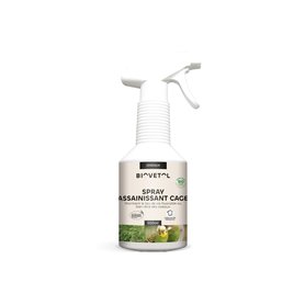 Biovetol - Spray Assainissant cage - Antiparasitaires pour la cage - Oiseaux - 500ml