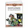Gaston Lagaffe GLDP-7030 Carte double avec enveloppe Diplôme du Parfait Petit Bricoleur - Perceuse Plombier Réparateur Bricoleus