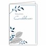 Afie 64-1087 Carte Sincères Condoléances avec Enveloppe Blanche - Cérémonie Funéraire d’Adieu Funérailles Décès Deuil Enterremen