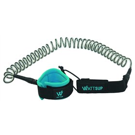 Wattsup - Leash 10' / 8mm Torsadé - Idéal pour Utilisation Sup Balade/Touring/Race - Compatibilité Universelle - Évite la Perte  Wattsup - Leash 10' / 8mm Torsadé - Idéal pour Utilisation Sup Balade/Touring/Race - Compatibilité Universelle - Évite la Perte