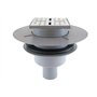 Bonde à sortie VERTICALE pour receveur à carreler RAINY et HIGH RAINY - Grille Inox Chrome