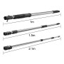 MOPEI Kit Lame à Lisser pour Plaquiste | 30cm, 50cm & 80cm Lame à Lisser | Lame en Acier Inoxydable Interchangeable | Perche d'e