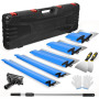 HIUYRFS Kit de spatules de surface – Lames de mastic 15 cm, 25 cm, 40 cm, 60 cm et 80 cm + manche d'extension de 85 cm à 130 cm,