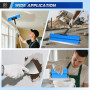 HIUYRFS Kit de spatules de surface – Lames de mastic 15 cm, 25 cm, 40 cm, 60 cm et 80 cm + manche d'extension de 85 cm à 130 cm,