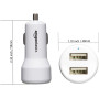 Amazon Basics Chargeur 2 ports USB de voiture pour appareils Apple et Android 4,8 Amp/24 W, Blanc
