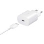 Samsung Chargeur USB C, Adaptateur Secteur 25W Ultra Rapide, Adaptateur USB C vers USB, Chargeur samsung Charge Rapide, Samsung 