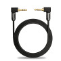 deleyCON 1m Câble Jack 3,5 mm - Câble Audio Stéréo - Fiche Jack Coudée à 90° - pour PC, Ordinateur Portable, Smartphone, Tablett