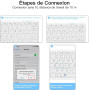CC Store Clavier sans Fil Bluetooth pour iPad/Pro/Air/Tablette Android, Disposition AZERTY, Mini Clavier sans Fil Rechargeable (